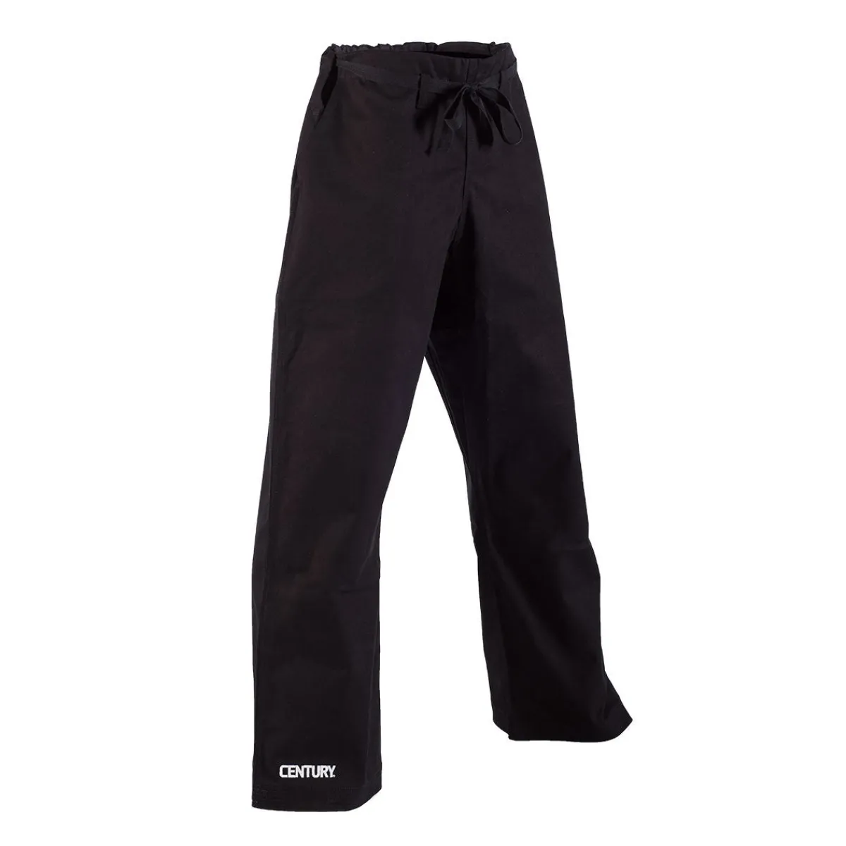 Discount Century Martial Arts 10 oz. Middleweight Brushed Cotton Traditional Waist Pants Black