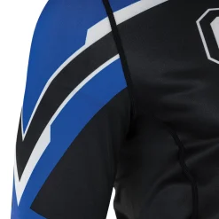 Hot Century Martial Arts Punok Long Sleeve Compression Top Blue/Black/White