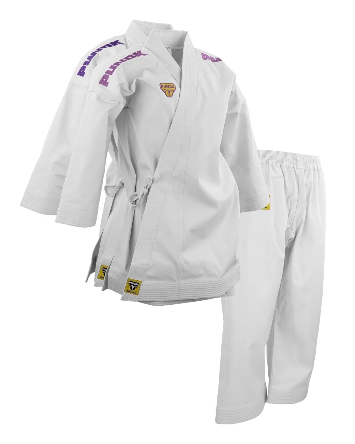 Online Century Martial Arts Punok Takyon Kata Gold Set - Purple/Pink White