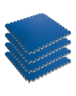 Online Century Mats Reversible 1.5" Puzzle Mat Four Piece Bundle - Blue/Red