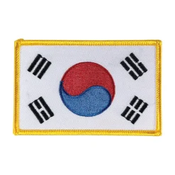 Best Century US Retail Sewn-In Gold Korean Flag Patch
