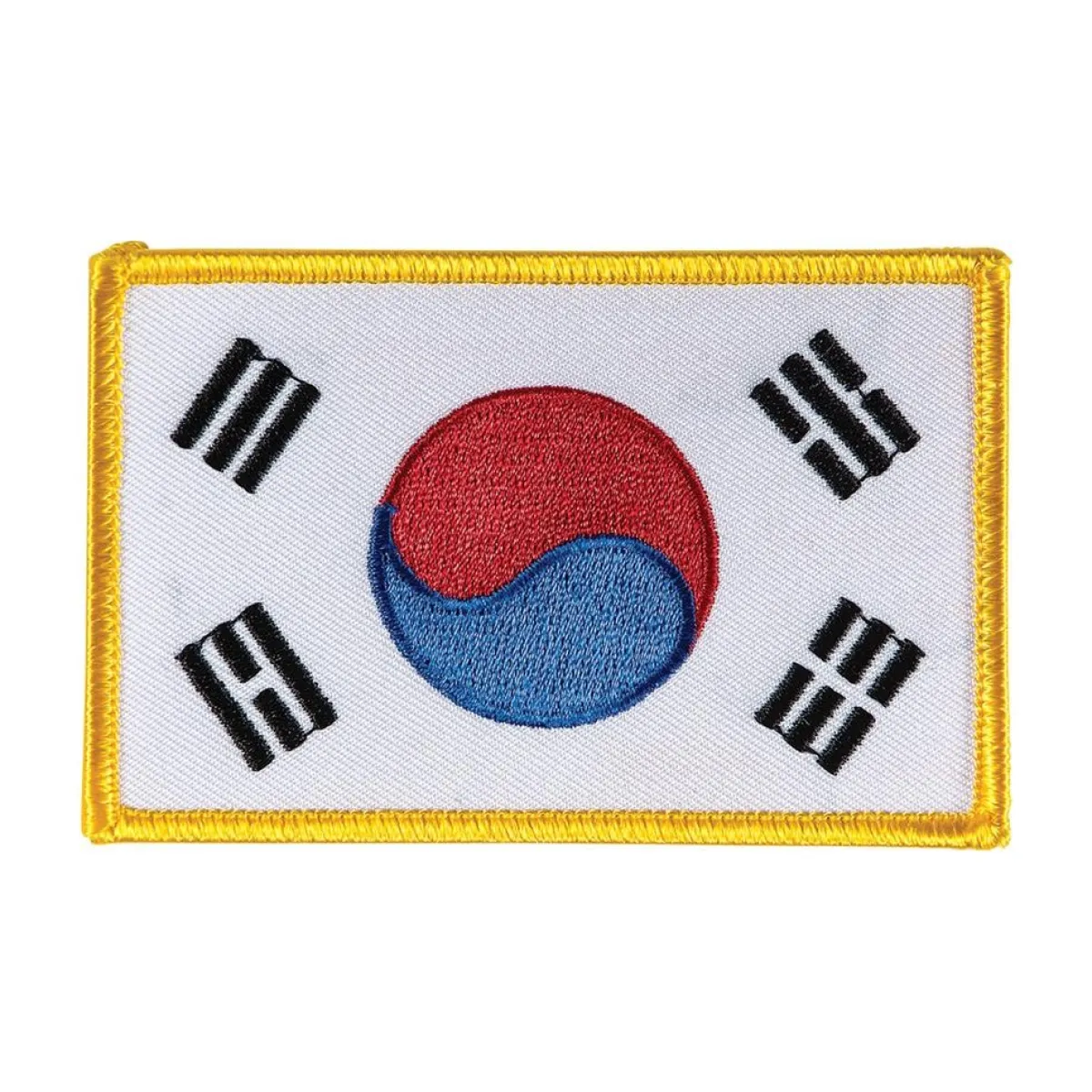 Best Century US Retail Sewn-In Gold Korean Flag Patch