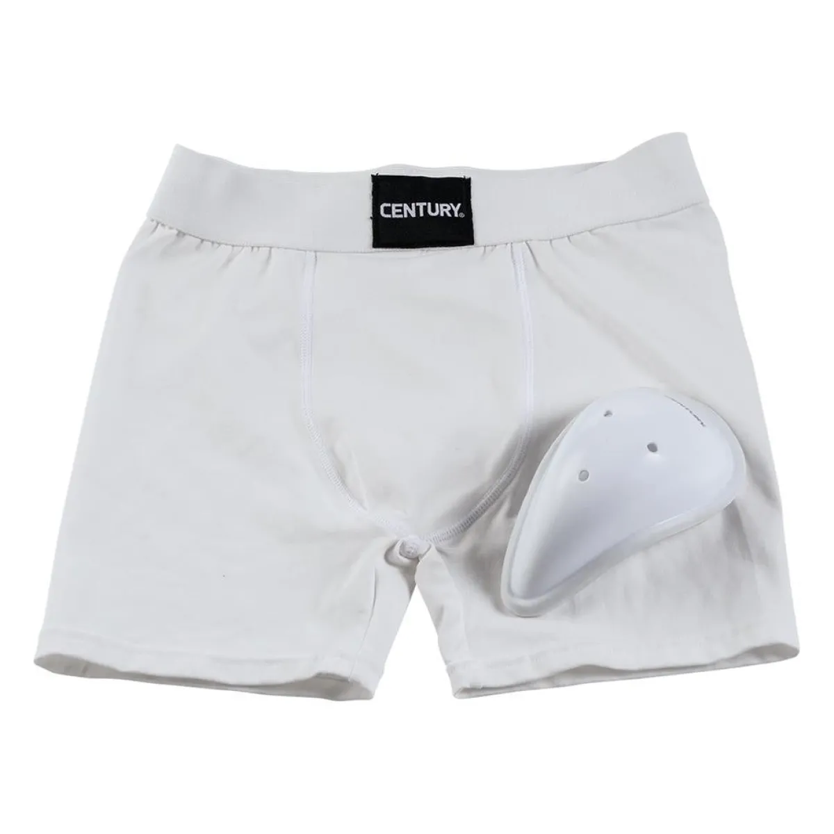 Hot Century US Retail Youth and Peewee Boxer Brief with Cup White