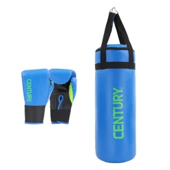 Outlet Century Martial Arts Youth Bag and Glove Combo Blue/Green