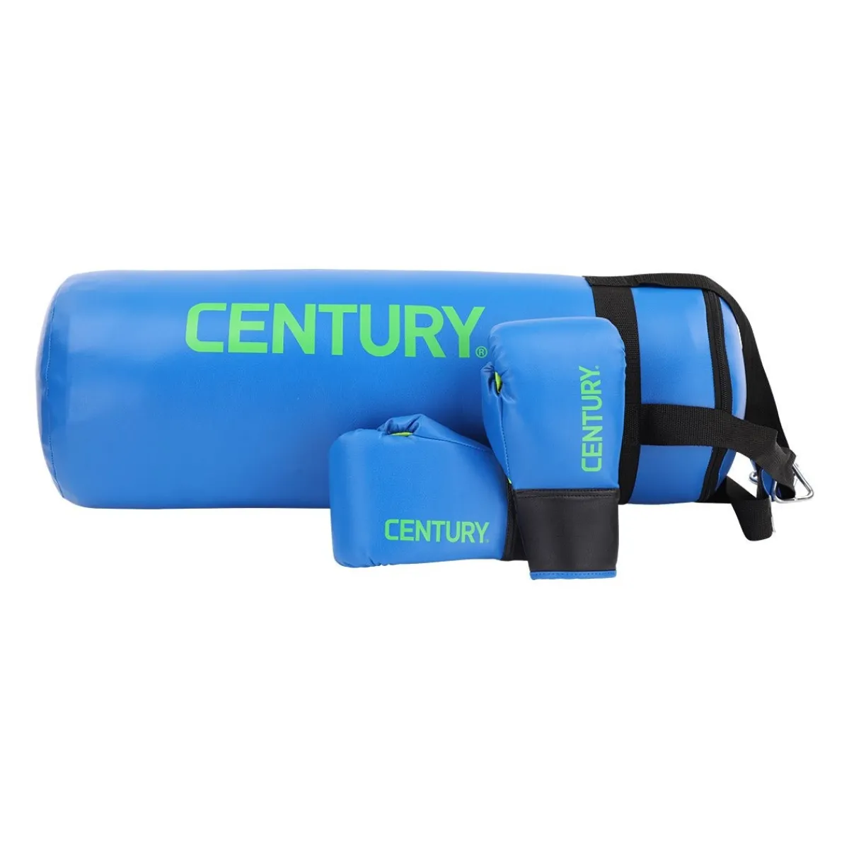 Outlet Century Martial Arts Youth Bag and Glove Combo Blue/Green